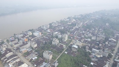 Penampakan Kabut Asap Karhutla Selimuti Wilayah Jambi