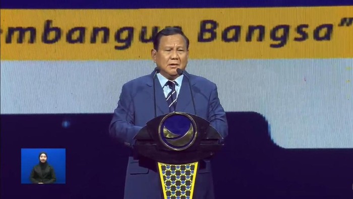 Prabowo Subianto di Kongres NasDem