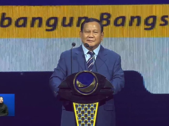 Prabowo Subianto di Kongres III NasDem