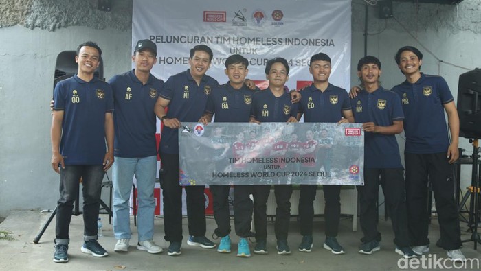 Tim Homeless Indonesia yang akan tampil di ajang Homeless World Cup (HWC) 2024 Korea Selatan.