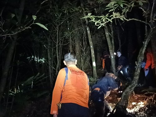 Tim SAR mencari remaja Prancis yang hilang gegara terperosok di Gunung Batukaru. (Dok. Basarnas Bali)
