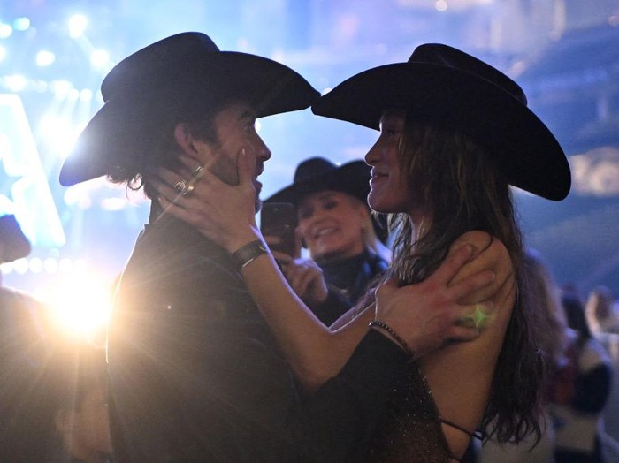 NEW YORK, NEW YORK - MAY 03: Bella Hadid and Adan Banuelos are seen on May 03, 2024 in New York City. (Photo by Gotham/GC Images)