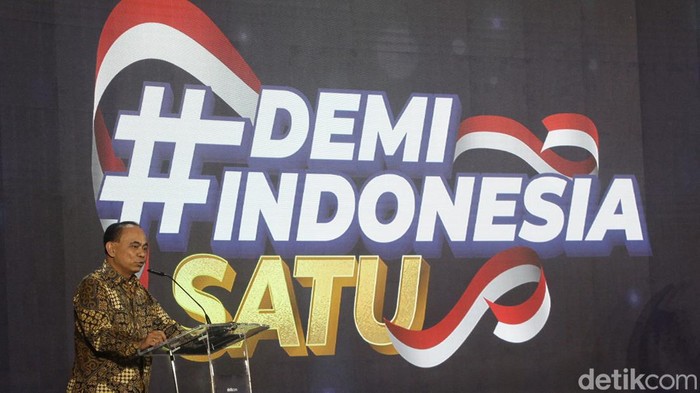 #DemiIndonesia Satu #DemiIndonesia Satu digelar di Ballroom Lantai 3 Menara Bank Mega, Tendean, Jakarta Selatan, Rabu (28/8/2024).