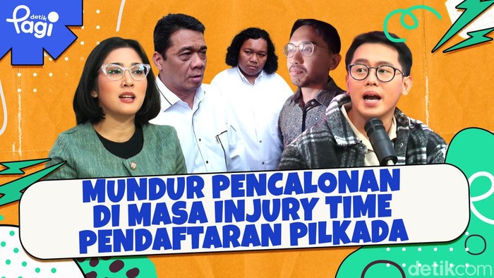 Detik Pagi edisi Kamis, 29 Agustus 2024 membahas Mundur Pencalonan di Masa Injury Time Pendaftaran Pilkada