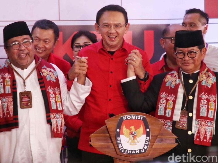 Ditemani Ahok, Pramono Anung-Rano Karno Daftar Pilgub Jakarta