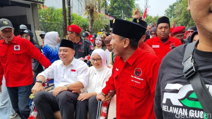 Eri-Armuji daftar Pilwali Surabaya 2024.