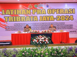 Polri Gelar Latihan Pengamanan Kunjungan Paus Fransiskus dan ISF