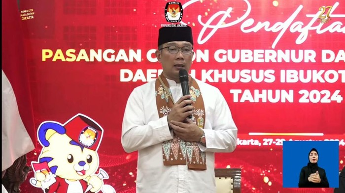 Ridwan Kamil daftar ke KPU Jakarta