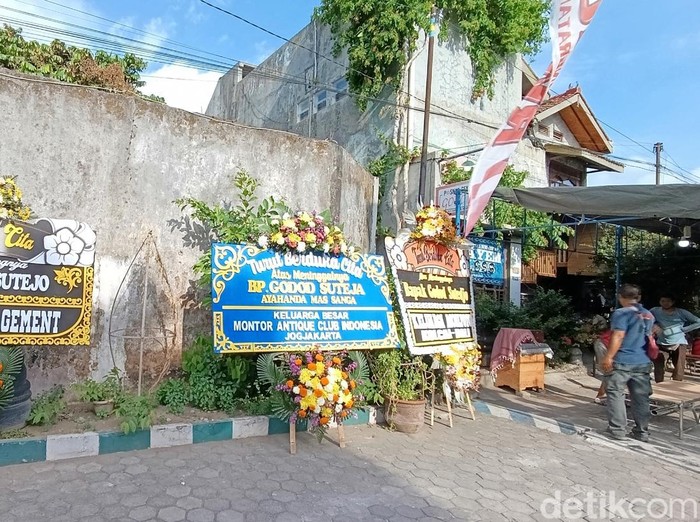 Suasana rumah duka Godod Sutedjo di Suryodiningratan, Mantrijeron, Kota Jogja, Rabu (28/8/2024).