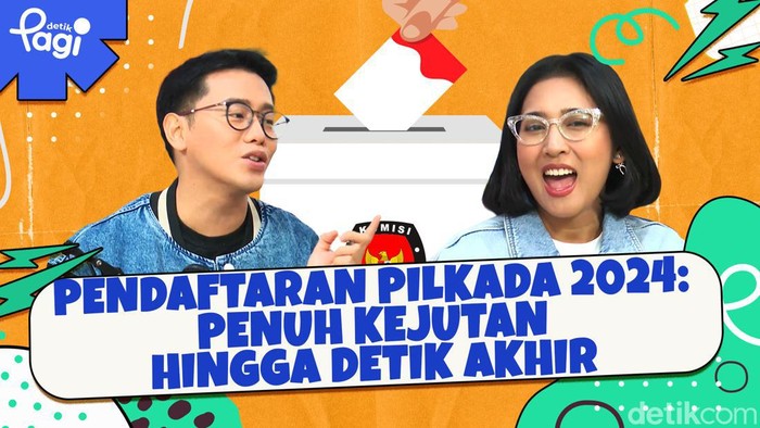 Detik Pagi edisi Jumat, 30 Agustus 2024 membahas Pendaftaran Pilkada 2024: Penuh Kejutan Hingga Detik Akhir.