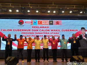 Diusung 6 Parpol, Edy-Hasan Deklarasi Jelang Daftar ke KPU Sumut