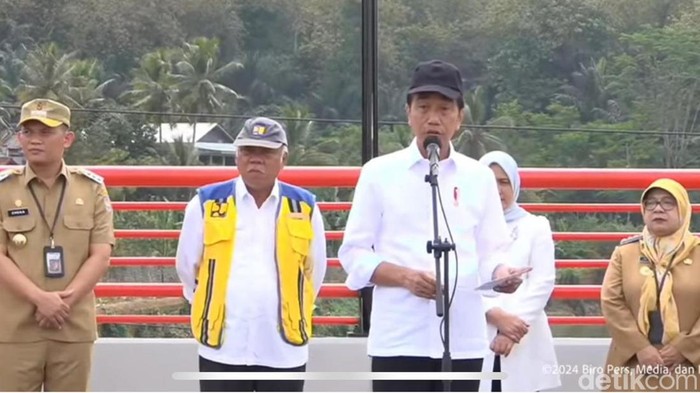 Jokowi meresmikan 17 jembatan dan 22 ruas jalan (tangkapan layar)