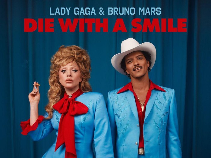 Poster lagu Die With A Smile - Lady Gaga & Bruno Mars