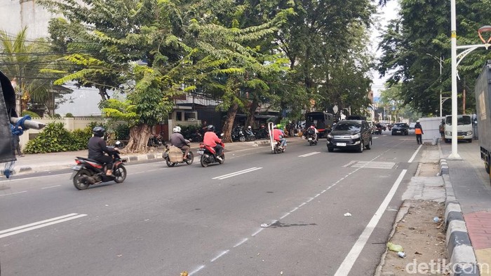 Lalu lintas Jl AM Sangaji Jakpus kembali normal usai demo taksi online bubar