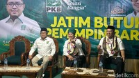 Cak Imin dalam sambutannya menegaska bahwa PKB telah membawa pemimpin baru untuk Jatim (Foto: Faiq Azmi)