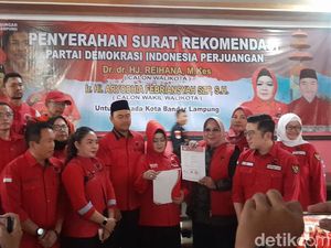PDIP Usung Reihana-Aryodhia di Pilwalkot Bandar Lampung, Daftar Hari Ini