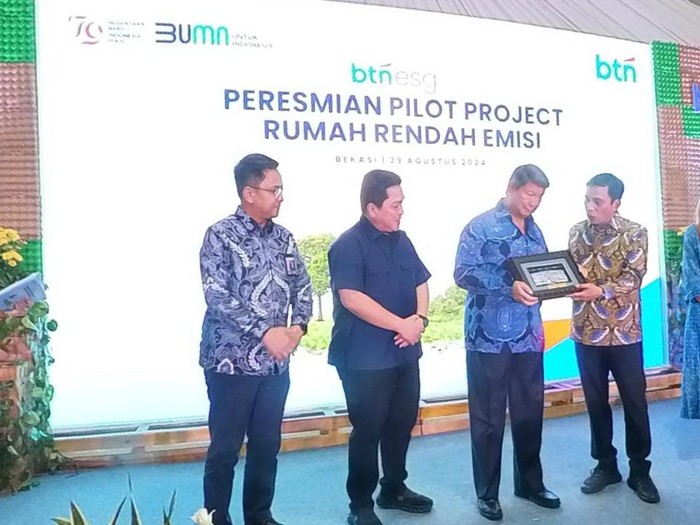 Peresmian Pilot Project Rumah Rendah Emisi yang digelar BTN.