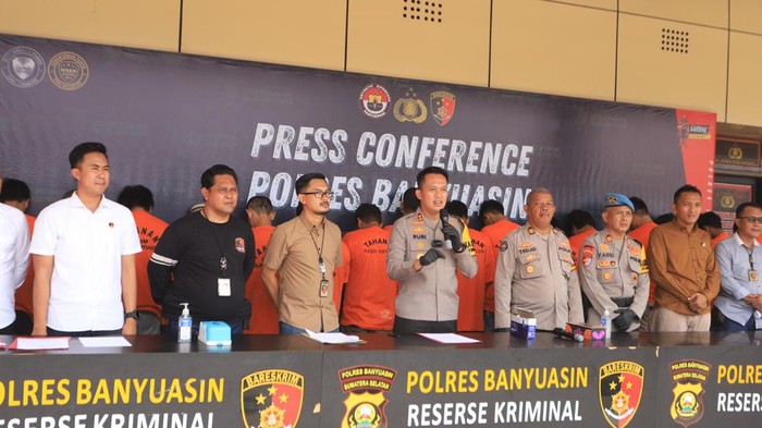 Polres Banyuasin ungkap 33 Kasus dalam operasi sikat II Musi.