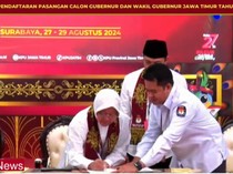 KPU Jatim Nyatakan Berkas Pendaftaran Risma-Gus Hans Lengkap