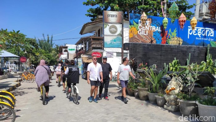 Suasana di Gili Trawangan, Kabupaten Lombok Utara beberapa waktu lalu. (Nathea Citra/detikBali)