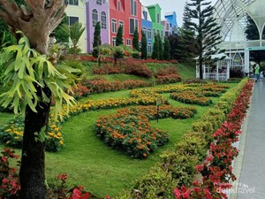 Jalan-jalan ke Flora Wisata Santerra De Laponte, Melihat Aneka Bunga Cantik