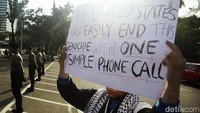 Aksi ini untuk mendukung Palestina.