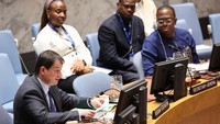 Polyanskiy kembali mengatakan AS seharusnya berhenti menghalangi DK PBB dalam membahas persoalan Palestina. AS memikul tanggung jawab atas apa yang terjadi sekarang di Gaza, di mana lebih dari 40 ribu warga Palestina telah tewas sejak 7 Oktober 2023. (Getty Images/Michael M. Santiago)  