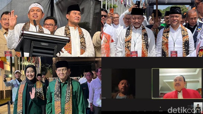 Bakal pasangan calon Gubernur dan Wakil Gubernur Jabar 2024 saat mendaftar ke KPU.