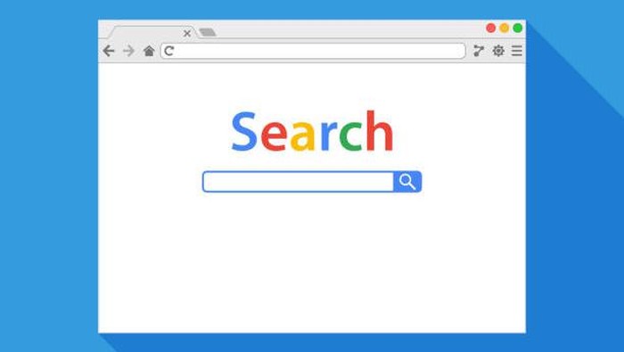 Browser window vector illustration. Flat style with long shadow. Window concept internet browser. Vector flat style with long shadow.