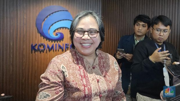 Direktur Telekomunikasi Ditjen PPI Kominfo Aju Widya Sari. (CNBC Indonesia/Intan Rakhmayanti Dewi)