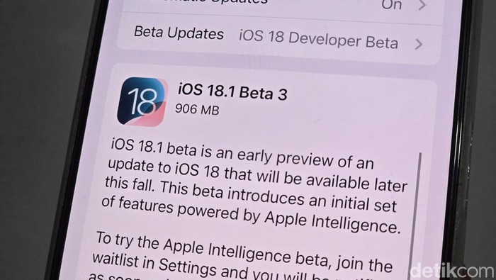 iOS 18.1 Beta 3