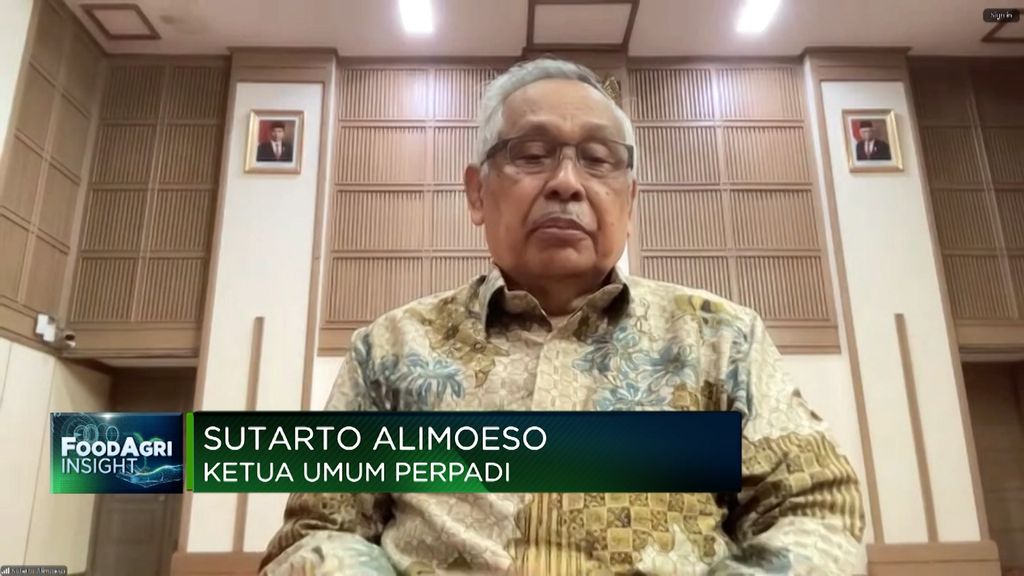 Ketua Umum PERPADI, Sutarto Alimoeso dalam program CNBC Indonesia FoodAgri Insight. (CNBC Indonesia TV)