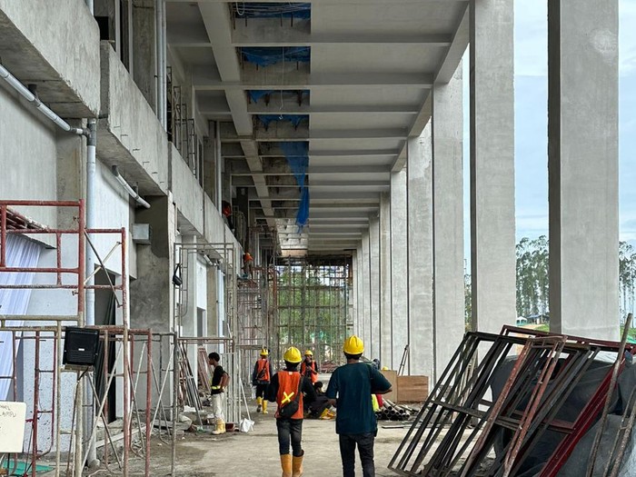 Penampakan Rumah Sakit Vertikal di IKN, Jumat (30/8/2024).