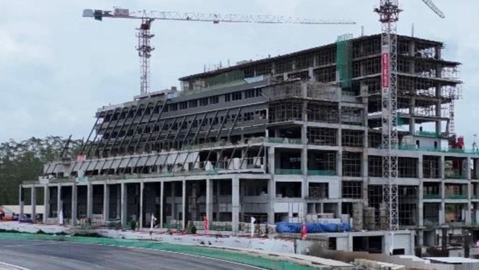 Penampakan Rumah Sakit Vertikal di IKN Jumat (30/8/2024).