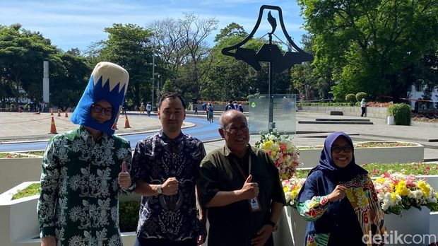 Peresmian Monumen Sister Province di Lapangan Gasibu, Kota Bandung, Jumat (30/8/2024).