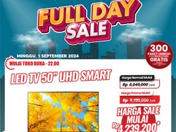 TV LED 65 UHD Smart TV di Transmart Full Day Sale Diskon Rp 3,9 Juta