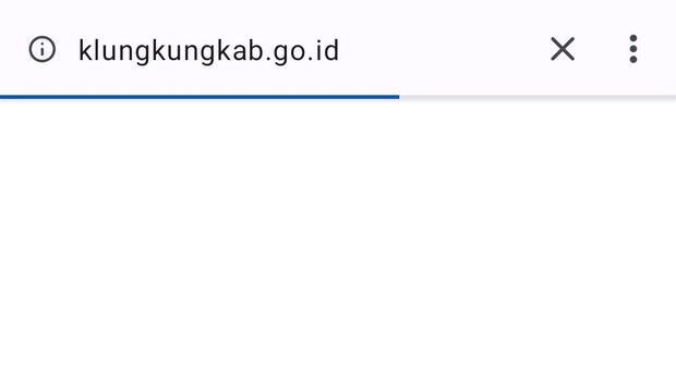 Website Pemkab Klungkung yang tidak bisa diakses sejak Kamis (29/8/2024). (Tangkapan layar).