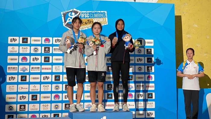 Atlet panjat tebing putri Indonesia Putri Wijaya Berliana