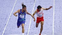 Saptoyogo menyelesaikan perlombaan dengan waktu 11,26 detik. Ricardo, yang meraih medali emas, menjadi tercepat dengan 11,07 detik.