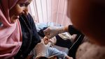 Ekspresi Anak-anak Gaza Saat Divaksin Polio