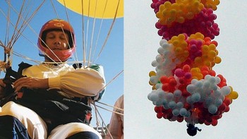 Pendeta Brasil Adelir Antônio de Carli berusaha memecahkan rekor dunia dengan terbang dengan 600 balon helium selama lebih dari 19 jam. Setelah lepas landas, dia menghilang dan tidak pernah ditemukan hidup lagi. Awalnya, ada spekulasi bahwa dia mungkin selamat dari pendaratan darurat, tetapi harapan ini hancur ketika bagian tubuhnya terdampar di pantai dua bulan kemudian. Foto: Historicflix