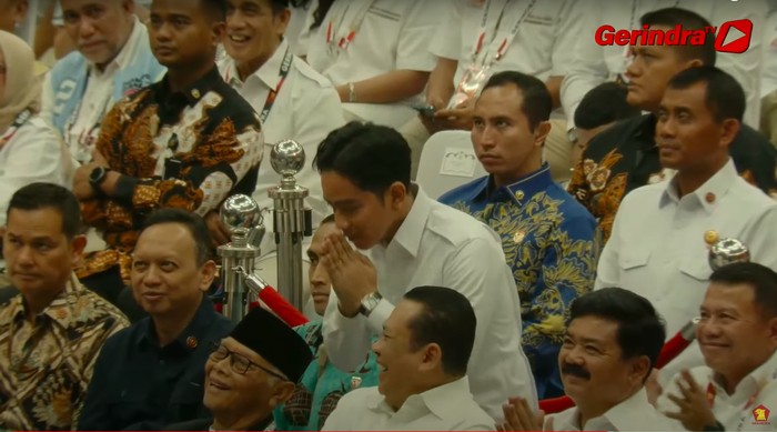 Gibran Rakabuming Raka di acara Gerindra, 31 Agustus 2024. (Tangkapan layar YouTube Gerindra TV)