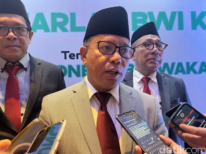 Ketua BWI Kamaruddin Amin dalam Puncak Harlah ke-17 BWI di Hotel Pullman Thamrin, Menteng, Jakarta Pusat, Jumat (30/8/2024).