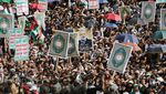 Lautan Manusia Turun ke Jalan Dukung Palestina di Yaman