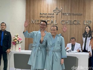 Jalani Tes Kesehatan, Ridwan Kamil-Suswono Tiba di RS Tarakan Jakpus