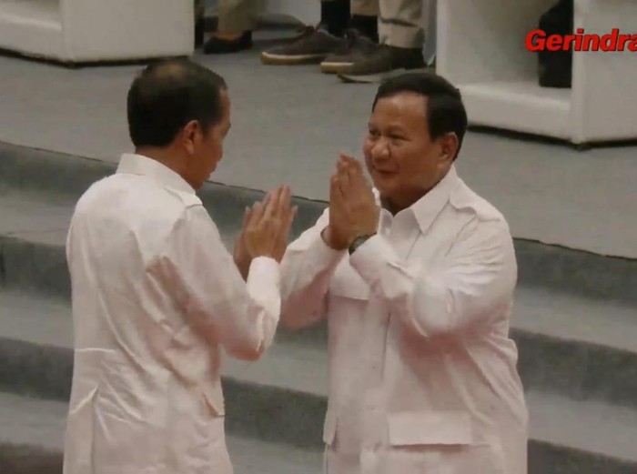 Presiden Jokowi dan Presiden terpilih Prabowo Subianto