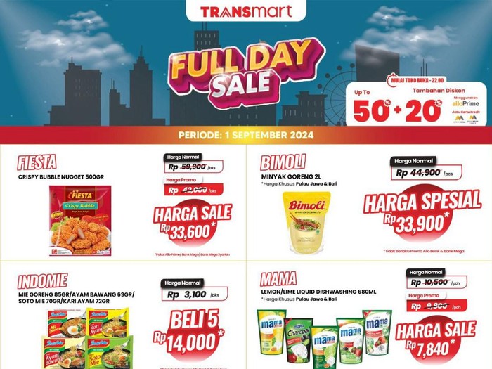 Transmart Full Day sale:aneka makanan-minyak goreng