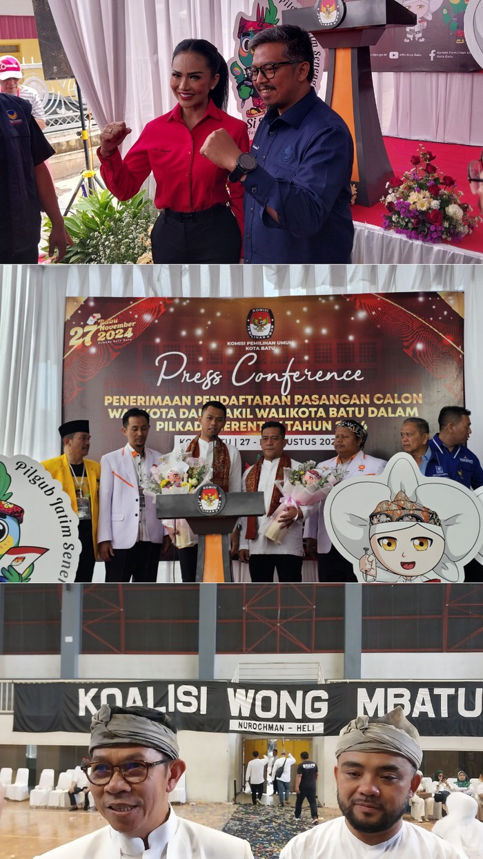 3 Bapaslon Ramaikan Kontestasi Pilkada Kota Batu 2024