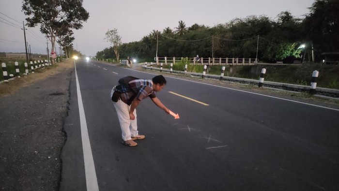 Lokasi kasus pembacokan pelajar di Jalan Daendels, Galur, Kabupaten Kulon Progo, DIY, Minggu (1/9/2024) sore.