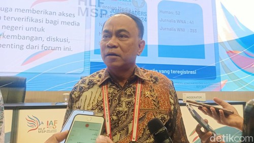 Menkominfo Budi Arie Setiadi di sela HLF-MSP dan Indonesia Africa Forum (IAF) di Nusa Dua, Badung, Bali pada Minggu (1/9/2024).